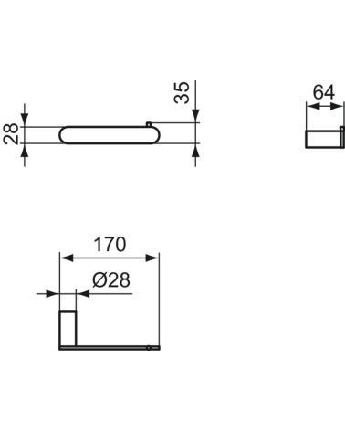 Ideal Standard Conca tualetinio popieriaus laikiklis, tvirtinamas prie sienos, pasirinkite spalvą