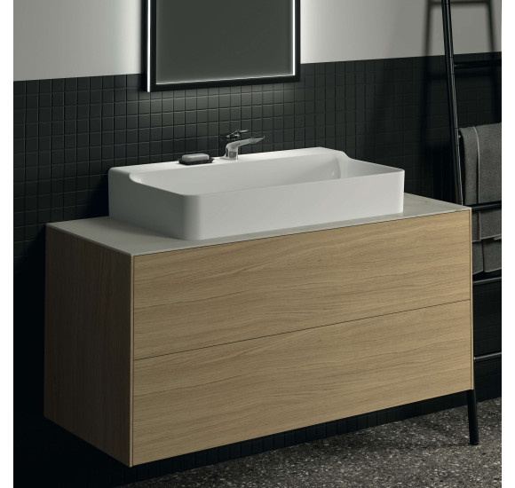 Ideal Standard Conca pakabinama vonios kambario spintelė 120 cm, su 2 stalčiais, šviesaus ąžuolo spalvos