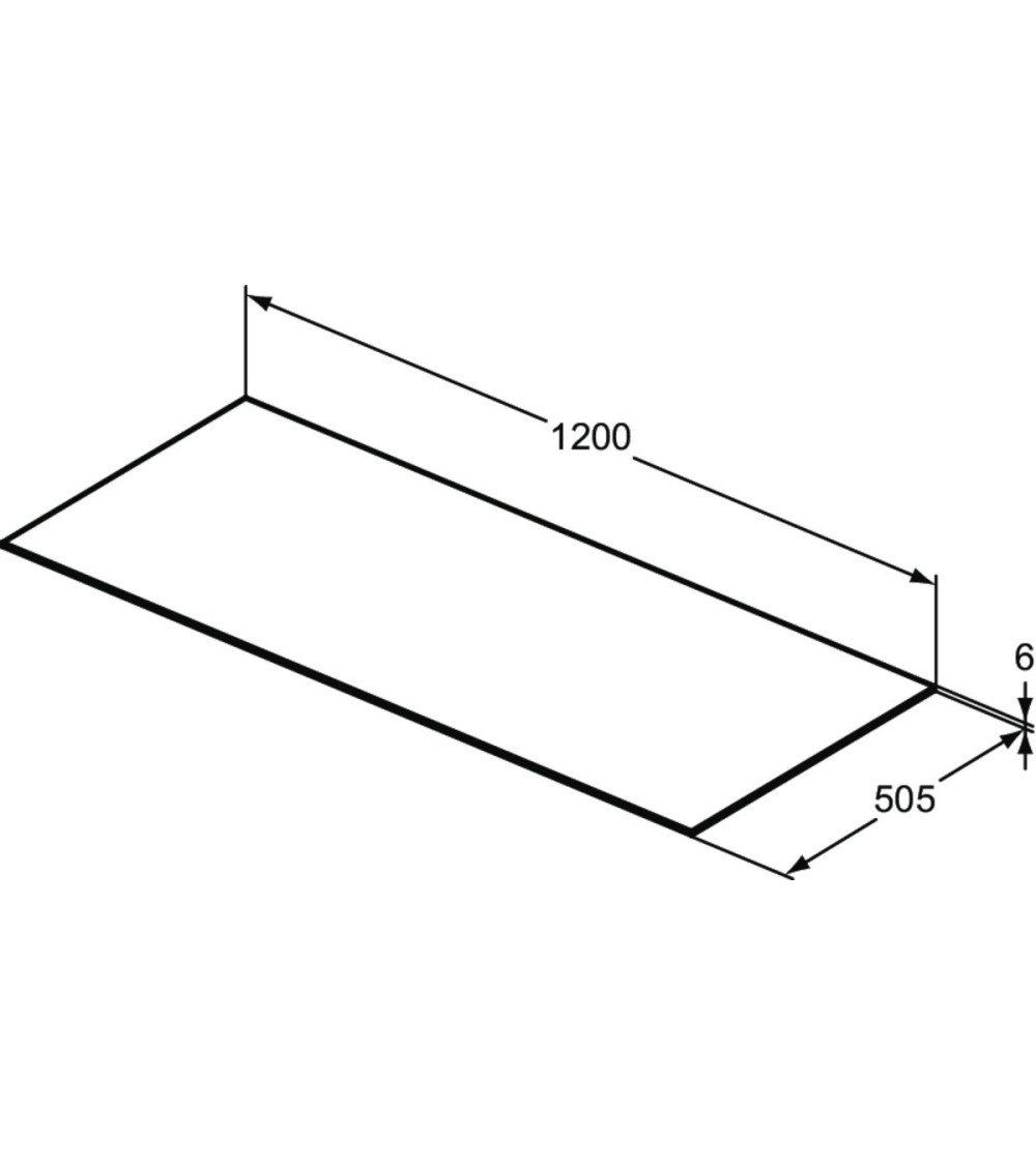 Ideal Standard Conca keraminis stalviršis praustuvo spintelei 120 cm, juodo marmuro spalvos