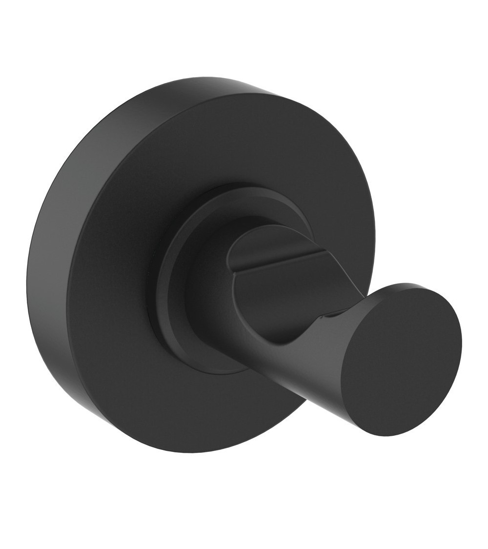 Ideal Standard Iom kabliukas vonios rankšluosčiui, juodos matinės spalvos, aptakių formų