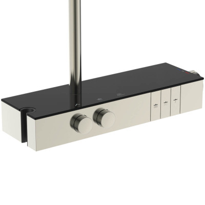 Ideal Standard Ceratherm Solos virštinkinė termostatinė dušo sistema, nerūdijančio plieno spalvos