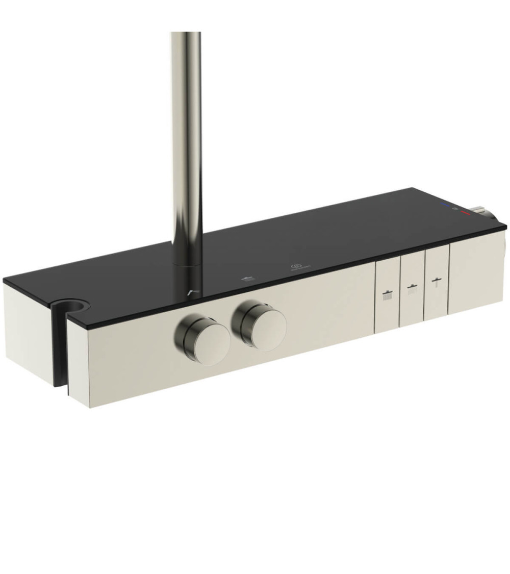 Ideal Standard Ceratherm Solos virštinkinė termostatinė dušo sistema, nerūdijančio plieno spalvos