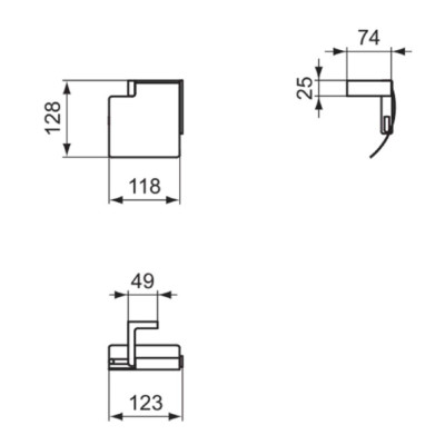Ideal Standard Conca tualetinio popieriaus laikiklis, tvirtinamas prie sienos