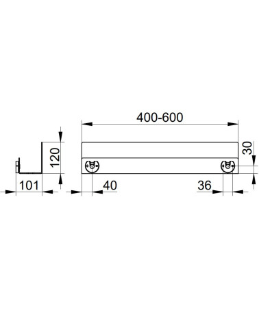 KEUCO 24953 nestandartinė lentynėlė dušui, juodos matinės spalvos (pasirenkamas dydis)