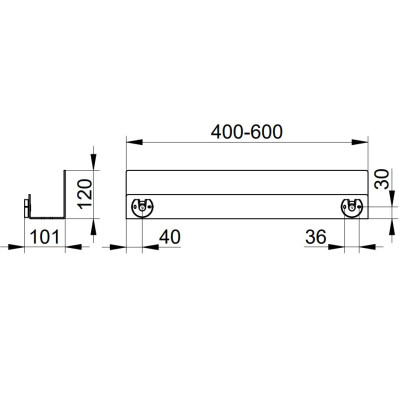 KEUCO 24953 nestandartinė lentynėlė dušui, juodos matinės spalvos (pasirenkamas dydis)