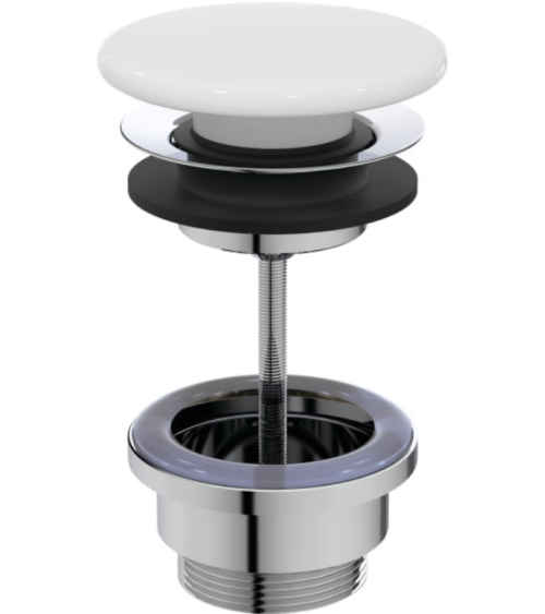 Ideal Standard praustuvo dugno vožtuvas, baltos spalvos keramikinis dangtelis