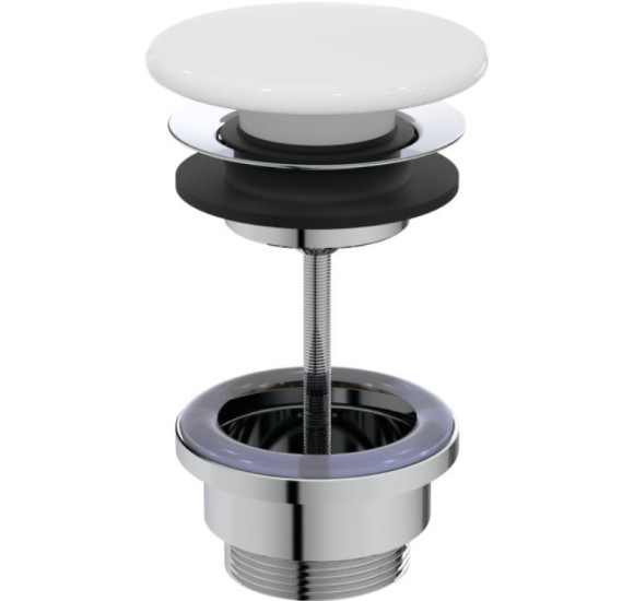 Ideal Standard praustuvo dugno vožtuvas, baltos spalvos keramikinis dangtelis