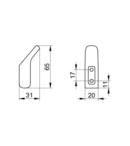 Keuco Aveno rankšluosčio kabliukas, klijuojamas prie sienos (pasirenkamos spalvos)